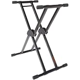 Roland KS-20X Spring Loaded Electronic Keyboard Stand, Double Brace , Black