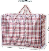 1ABOVE 3 Packs Medium Laundry Storage Bags 57x47x30cm Random Colour view 2