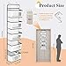Magicfly Over the Door Organizer and storage with 5 Large Clear Window Pocket, Wall Mount Hanging Organizer for Pantry Baby Nursery Bathroom Closet Dorm, Polka-Dot White