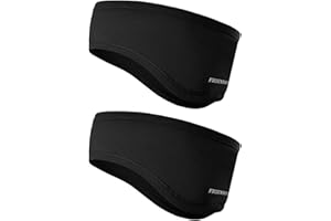 The Friendly Swede Ear Warmer Headband, 2-Pack - Unisex, Polyester, Stretchable, for Women and Men, Ear Covers, Liner Under Helmets, Outdoors/Cycling/Hiking/Running Headband