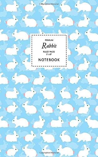 Rabbit Notebook - Ruled Pages - 5x8 - Premium (Pastel Blue)