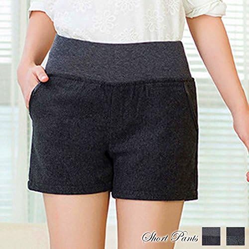 Amazon Co Jp ショートパンツ レディース ショーパン 黒 短パン ハイウエスト 美脚 カジュアル フリー ダークグレー 服 ファッション小物