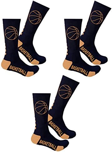 Copper Infused Basketball Compression Socks For Men (3-Pack Black)