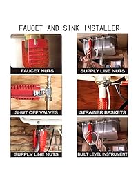 Instalador de grifo y fregadero, herramienta de fontanería multiusos para inodoro, lavabo, baño, cocina y más.