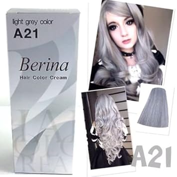 Buy 1xberina Professional Permanent Hair Dye Cream Light Grey