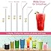 Stainless Steel Straws, GDREAMT Set of 14 Reusable Drinking Straws Ultra Long 10.5