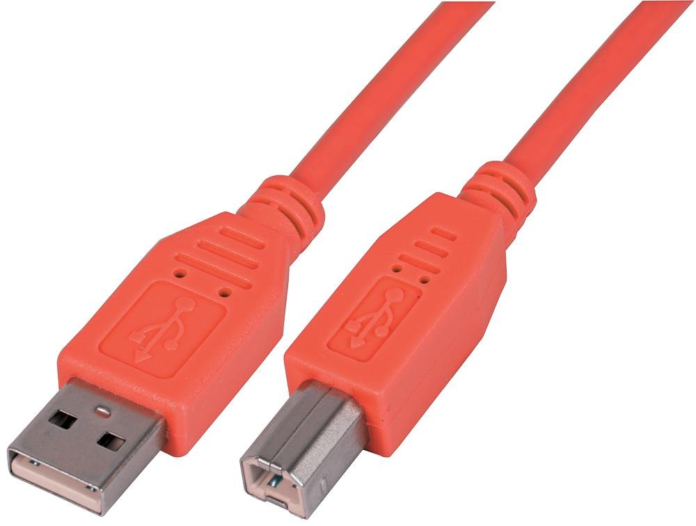 PRO SIGNAL PSG91462 Lead, USB2.0 A Male to B Male, Red 2m