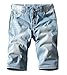 NianEr Men's Big And Tall Fashion Distressed Ripped Washed Denim Shorts Jean Short