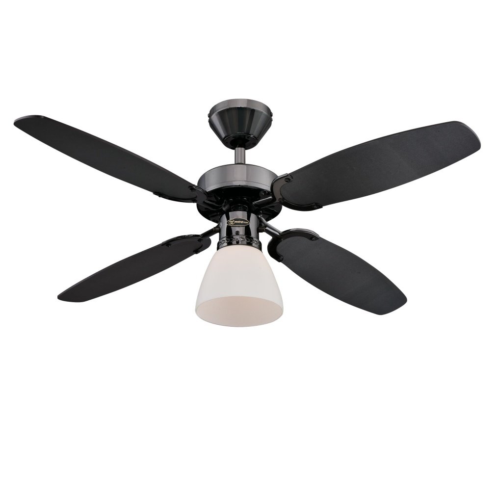 Westinghouse Lighting Capitol Indoor Ceiling Fan, Gun Metal Finish with Reversible Graphite/Black Blades, 7870940
