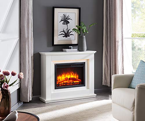 RICHEN Elektrokamin Baldur - Standkamin Mit Heizung, LED-Beleuchtung