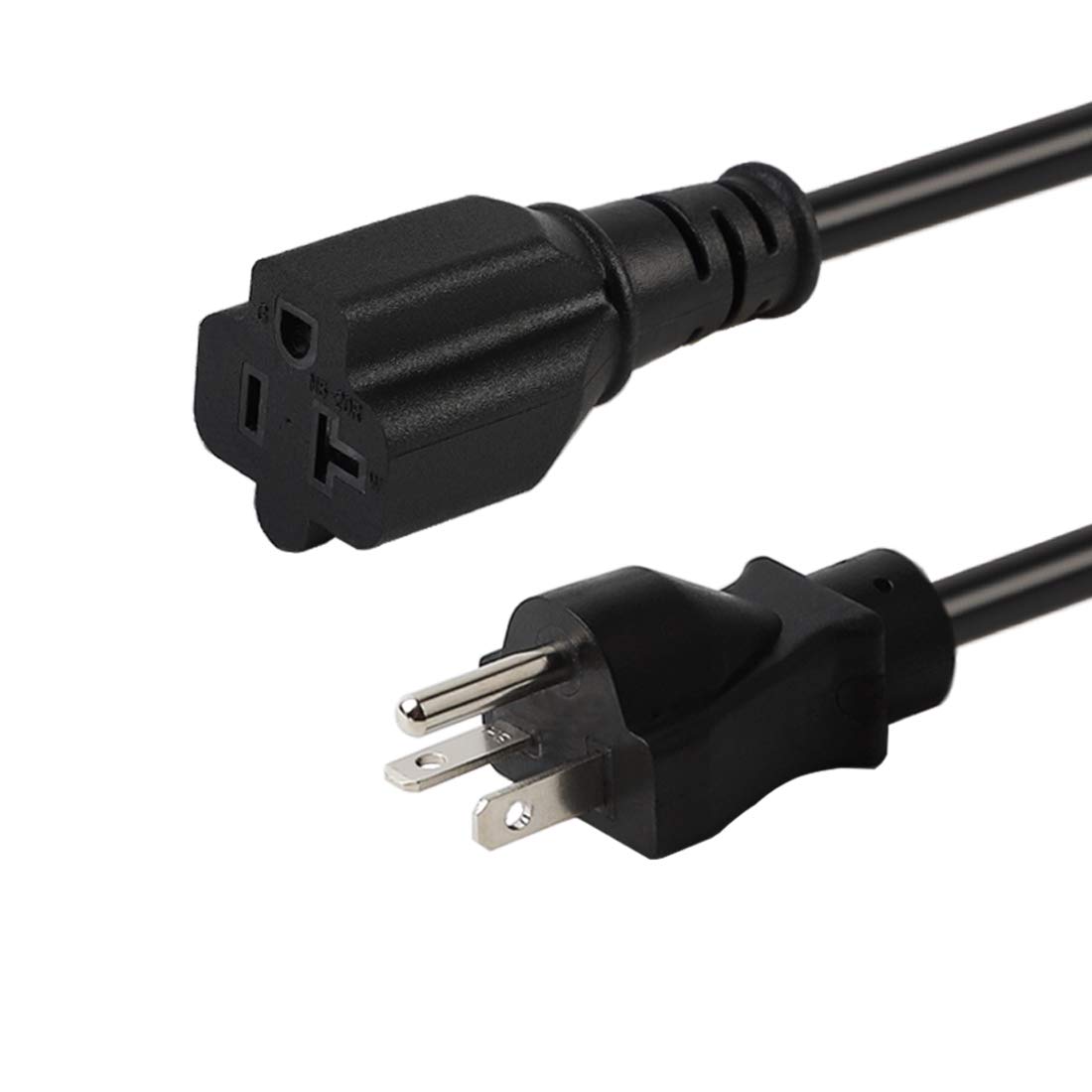 Photo 1 of 6Feet/1.83M Nema 5-20P Power Extension Cord, (UL CUL Listed) Heavy Duty 12AWG Nema 5-20P to 5-20R Extension Power Cable,20Amp T Blade Male to Female Cable