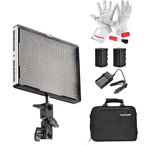 UPC 702334863114, Emgreat® Aputure Amaran AL-528S 528 Led Video Light Panel Led Studio Lighting Kit with Rechargeable Batteries Pack and Pergear Clean Kit