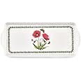 Pimpernel Botanic Garden Sandwich Tray, Vibrant Poppy - Durable Melamine Serving Platter for Indoor & Outdoor Use - Decorative Servware for Crudité & Appetizer Tray, Dishwasher Safe (15" x 6.5")