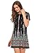 Milumia Women's Bohemian Aztec Print Ethnic Style Summer Tribal Shift Mini Dress