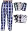AMERICAN ACTIVE Men's 3 Pack Cotton Lightweight Lounge Sleep Pajama Drawstring Pants (Large)