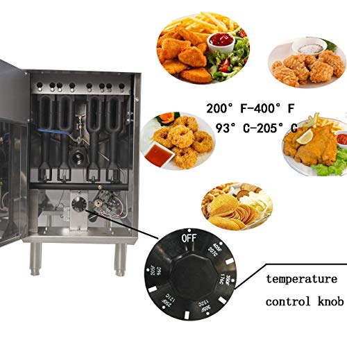 CookRite ATFS40 Commercial Deep Fryer with Baskets 3 Tube Stainless