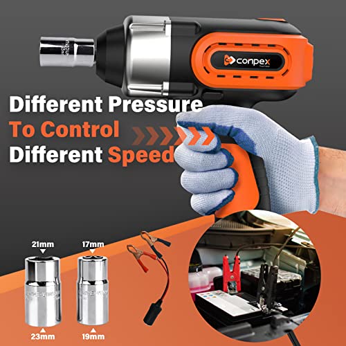 CONPEX Electric Impact Wrench with Detent Ball Anvil, Impact