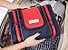 Zyfler Travel Hanging Toiletry Bag and Organizer Bathroom Storage Bags For Toiletries - Travel Cosmetic and Hair Product Organizer with Pockets - Waterproof Carrier for Traveling - Navy/Red