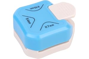 ZEQUAN Paper Corner Rounder Punch, 3 in 1 Corner Cutter Rounder for Cardstock (R4mm+R7mm+R10mm), Edge Cutter Craft Card Making and Scrapbooking and Journaling Supplies for Classroom Home(blue)