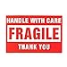 SJPACK 4 Rolls 3'' x 5'' Fragile - Handle with Care - Thank You Shipping Labels Stickers (500 Labels/Roll)