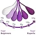 Kegel Exercise Weights Kit Ben Wa Balls - Bladder Control & Pelvic Floor Exercise - Set of 6 Premium Silicone Vaginal Kegel Balls Training Set for Women Beginners and Advanced