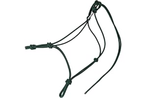 Knotty Girlz Horse Rope Training Halter - 4 Knot 1/4" Stiff Halter Cord - Used by Famous Trainers Multiple Sizes Multiple Colors