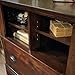 Sauder Harbor View Drawer File Cabinet, Lateral Filing Cabinet with Shelving, in Curado Cherry finish