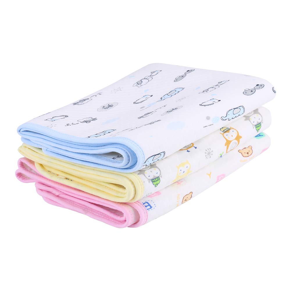 Alucy Nappy Cushion for Babies, Waterproof and Breathable Nappy Changing Mat for Nappy Changing Mat for Nappies with Urine Nappy Cotton Waterproof for Baby(Blue-M)