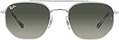 Ray-Ban Unisex Sunglasses Gold Frame, Brown Lenses, 54MM
