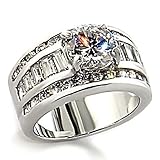 Bianca: 5.2ct Ice on Fire CZ 3 in 1 Stacked Wedding Ring Set 925 Sterling Silver, 3068