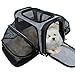 Odie Tom Pet Carrier for Dogs & Cats - Airline Approved Expandable Waterproof Soft Animal Carriers -Portable Soft-Sided Air Travel Bag- Eco-Friendly Material Roomy with a Side Pocket and a Fleece Bed