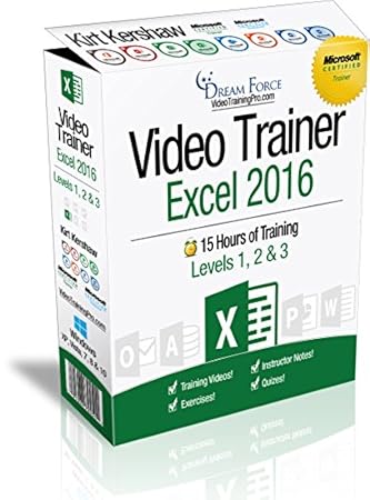 Excel 2016 Training Videos – 15 Hours of Excel 2016 training by Microsoft Office: Specialist, Expert and Master, and Microsoft Certified Trainer (MCT), Kirt Kershaw