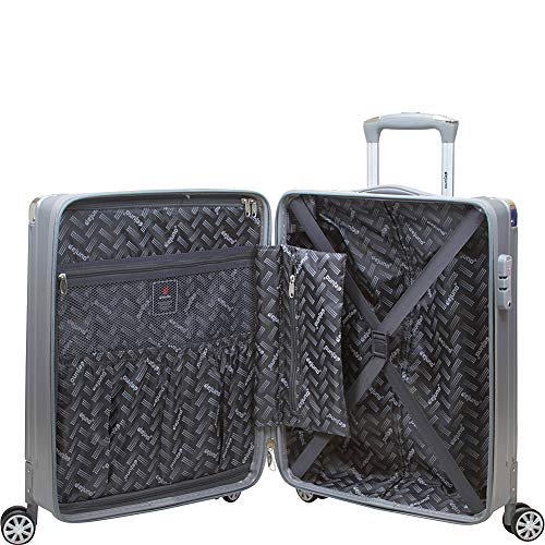 Dejuno Moda Scratch Resistant 3Piece Hardside Spinner Luggage Set, Red