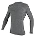 O'Neill Men's Basic Skins Long Sleeve Rashguard, Smoke Hybrid, Large