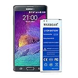 Galaxy Note 4 Battery,MAXBEAR [3600mAh] Replacement Li-ion Battery for Samsung Galaxy Note 4 N910,N910A(AT&T),N910T(T-Mobile),N910(Verizon),N910P(Sprint) | Note 4 Battery [12 Month Warranty]