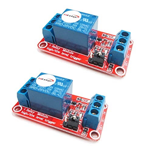 HiLetgo 2pcs 5V One Channel Relay Module Relay Switch with OPTO