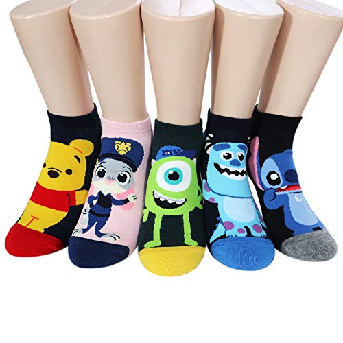 Socksense Animation Character Disney Series Women's Original Socks (Pooh Jelly_5pairs)