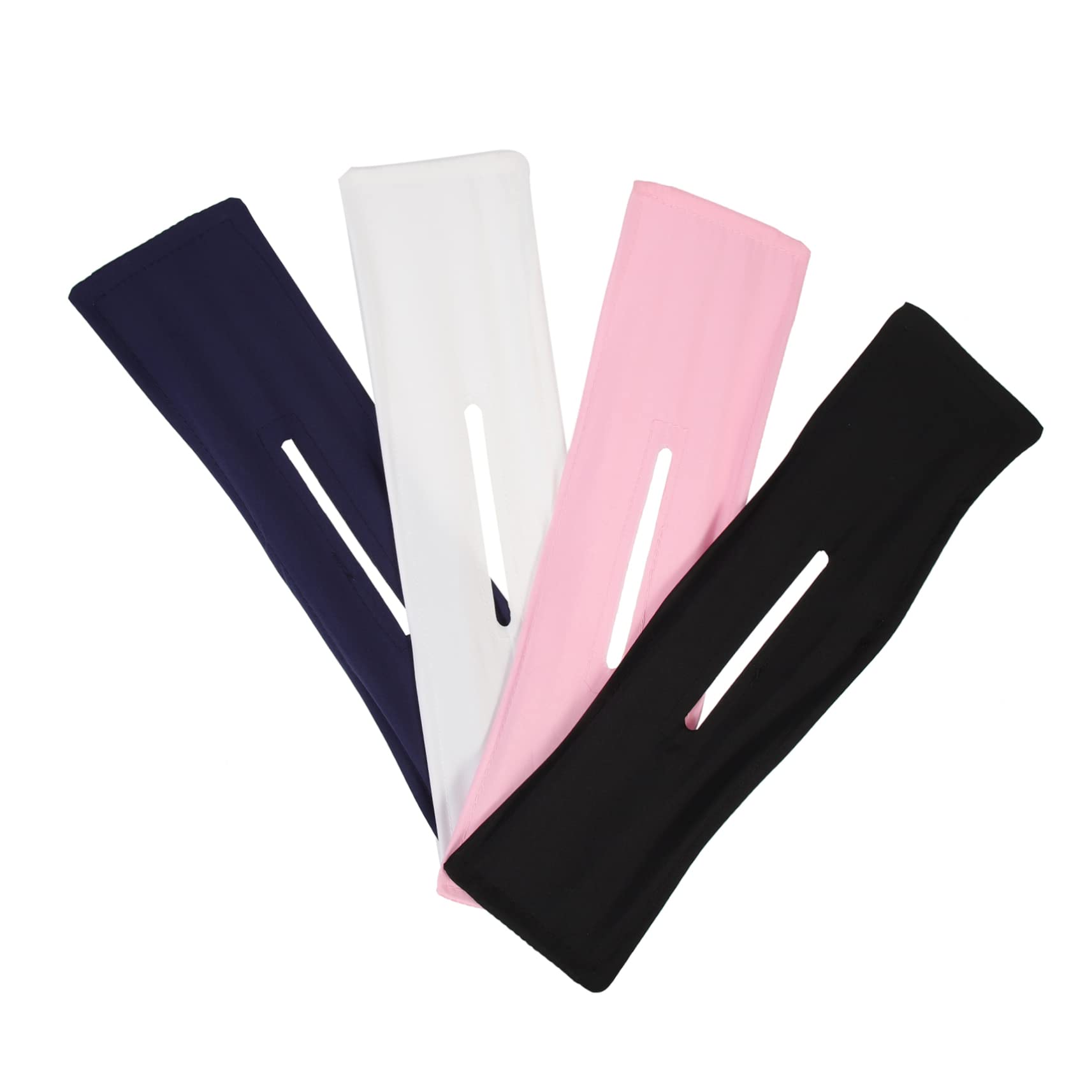 MAGICLULU 4pcs Bun Maker Rotating Hairband Accessories for Women Versatile Hair Bun Shaper for Girls Chic Bowknot Wrapping Headbands White Navy Blue