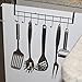 BELLE VOUS 8 Over Door Hook Rack/Cabinet Hook Organizer Door Hooks - Door Hanger for Cupboards, Wardrobes in Bathroom, Bedroom and Kitchen - Hook Hanger - Hook Rail - Easy to Mount and No Screw