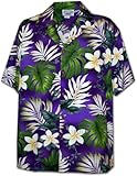 Tropical Floral Monstera and Plumeria Hawaiian Shirt