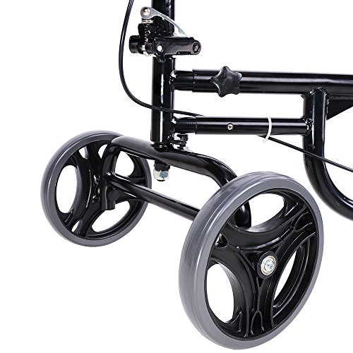 ZeHuoGe Knee Walker Scooter Foldable with Basket Adjusted Height Walking Aid Padded 3.5" Contoured Knee Platform 295LBS Capacity Rear On-Wheel Brakes US Delivery - Thumbnail 5