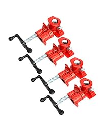 yaetek (4 unidades) 3 4" Madera encolado abrazadera de tubo Set Heavy Duty Pro Woodworking Hierro Fundido