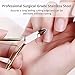 Cuticle Nippers Cutter Trimmer Clipper​ Professional Stainless Steel with Double Springs 1/2 Jaw Dead Skin Remover Manicure Nail Art Tool