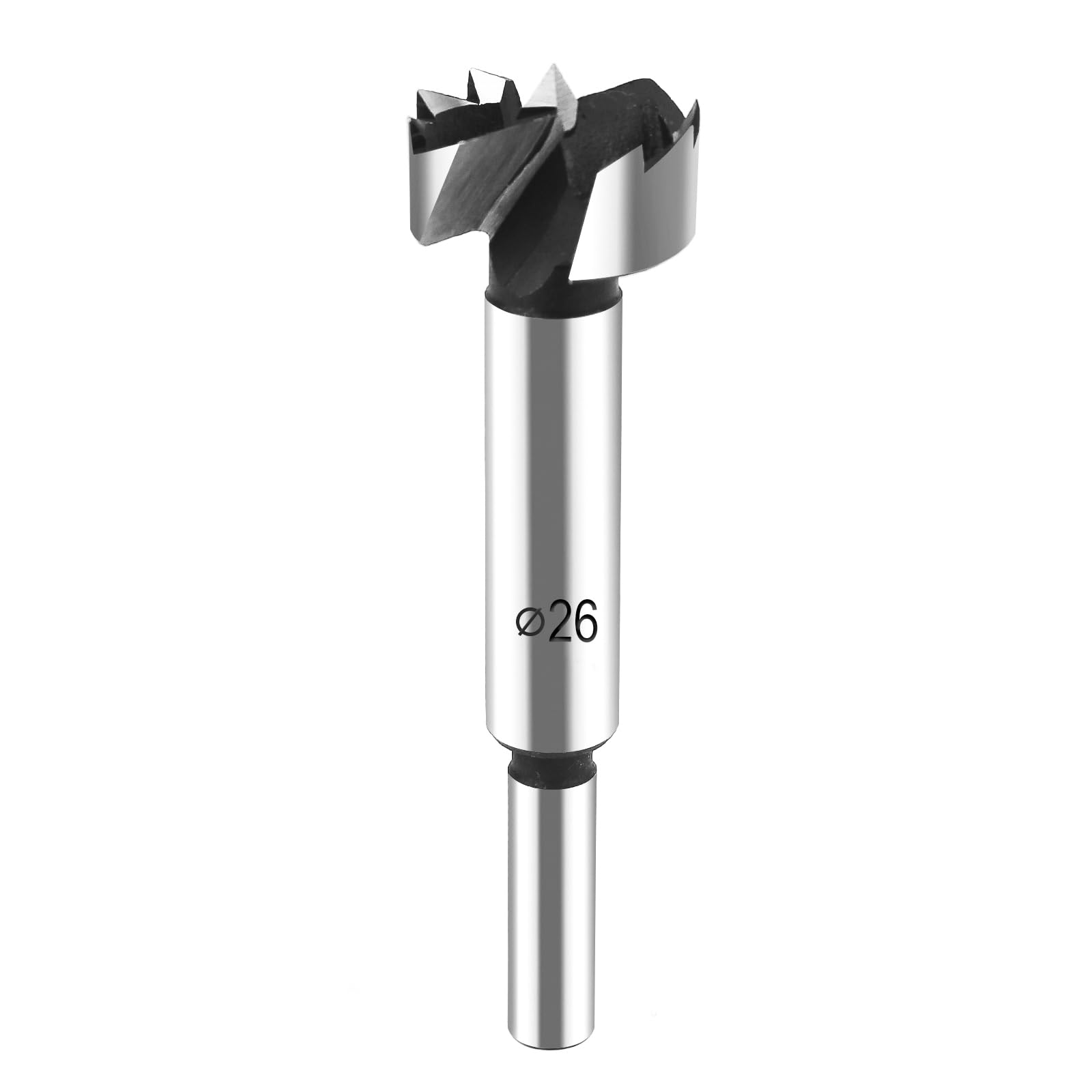 HPHOPE 26mm Forstner Bit, Forstner Drill Bit 26mm for Wood, Round Shank Drill