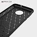 Moto G6 Case with HD Screen Protector, Ucc Frosted Shield Luxury Slim TPU Bumper Cover Carbon Fiber Design and Anti-Scratch and Non-Slip Case Cover for Moto G6 (Black)