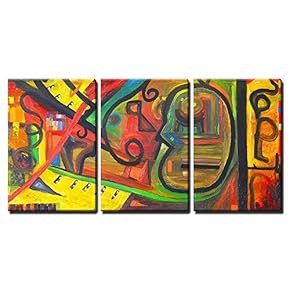3 Piece Canvas Wall Art - Image of a Original Oil Painting on Canvas - Modern Home Art Stretched and Framed Ready to Hang - 16"x24"x3 Panels