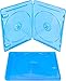 (100) Empty Standard DOUBLE Blue Replacement Boxes / Cases for Blu-Ray Disc Movies #BR2R12BL