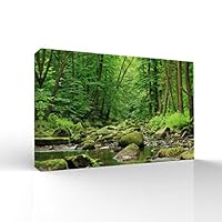 signwin-Canvas Wall Art-Sunshine in The Forest -Canvas Prints Home Artwork Decoration for Living Room,Bedroom - 12x18 inches