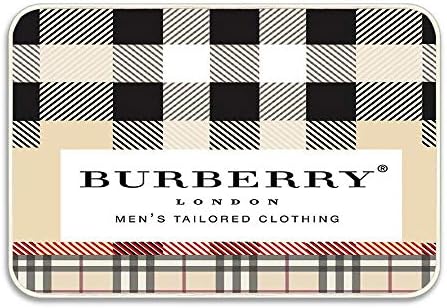 Puyrtdfs Burberry Pattern Elegant 23.6 x 15.7 Inch Door Mat Kitchen Floor Bath Entrance Rug Mat Absorbent Indoor Bathroom Decor Doormats Rubber Non Slip