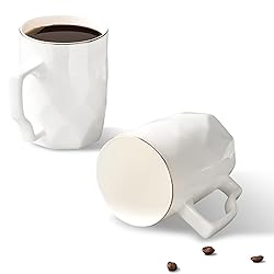 Chulan Coffee Mugs, 12OZ White Bone China Coffee